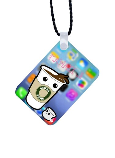 Coffee Printed Car Mirror Pendant