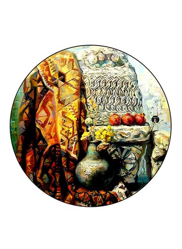 Vintage Art Printed Fridge Magnet Multicolour