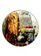 Vintage Art Printed Fridge Magnet Multicolour