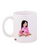 Cartoon Girl Printed Coffee Mug White/Pink/Black 11ounce