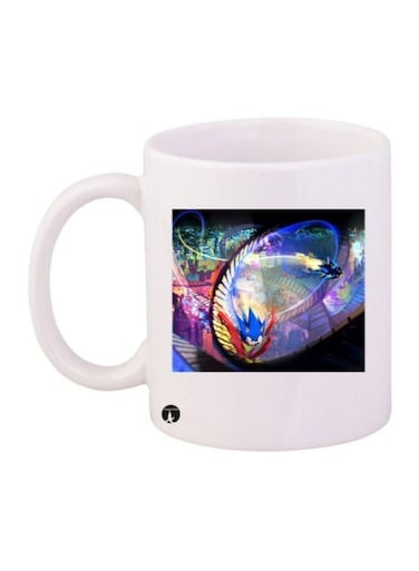 Sonic Printed Coffee Mug White/Blue/Purple
