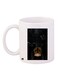 Printed Ceramic Coffee Mug White/Black/Brown