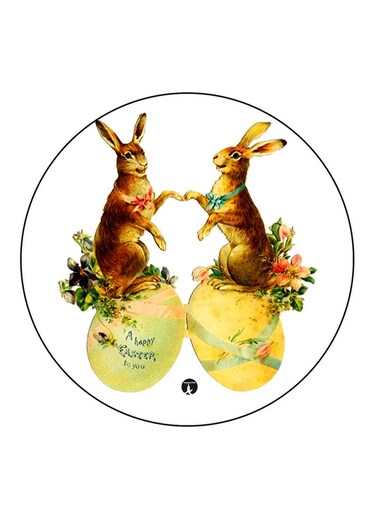 Rabbits Printed Fridge Magnet Multicolour