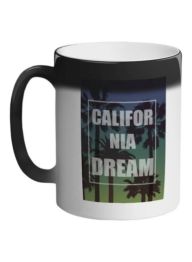 California Dream Printed Colour Changing Coffee Mug Black 11ounce