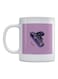 Pixel Art Gun Printed Mug White/Pink