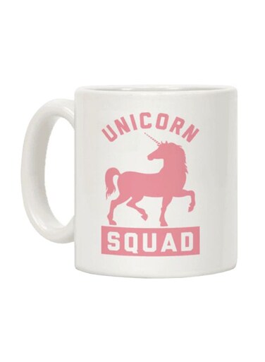 Unicorn Squad Printed Ceramic Coffee Mug White