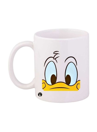 Donald Duck Printed Mug White/Yellow/Green Standard Size