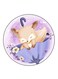Fox Printed Fridge Magnet Round Multicolour