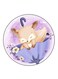 Fox Printed Fridge Magnet Round Multicolour