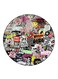 English Phrases Printed Fridge Magnet Round Multicolour