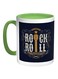 Rock And Roll Printed Coffee Mug Blue/White/Green 11ounce