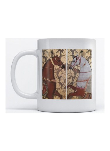 Mug Horses for Coffee and Tea White