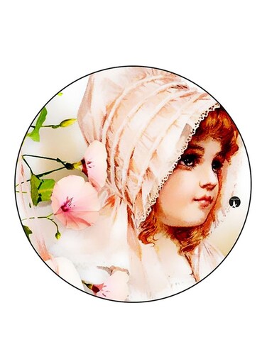 Girl Printed Fridge Magnet Multicolour