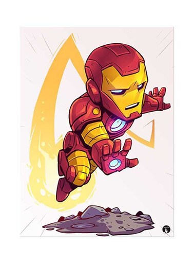 Iron Man Metal Plate Poster Multicolour 15 x 20cm