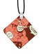 2-In-1 Flash Printed Keychain And Necklace Brown/Red/White
