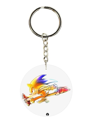 Double Sided Sonic Printed Keychain