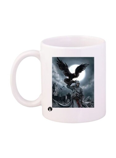 Game Assassin's Creed Character Printed Mug White/Grey/Black Standard Size