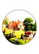 Vintage Art Printed Fridge Magnet Round Multicolour
