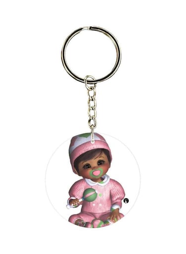 Doll Printed Double Sided Keychain