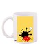 Splash Printed Coffee Mug White/Black/Yellow