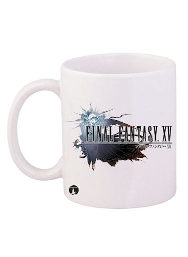 Final Fantasy XV Printed Coffee Mug White/Black