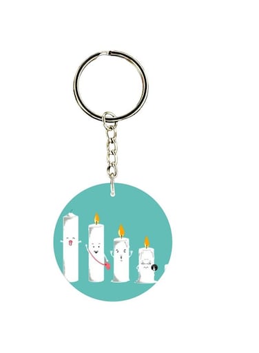 Candle Printed Keychain