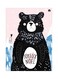 Joyeux Noel Themed Metallic Plate Black/Pink/Blue 20x15cm