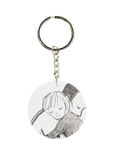 Cartoon Themed Single Sided Keychain