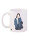 Girl Printed Coffee Mug White/Blue/Black 11ounce