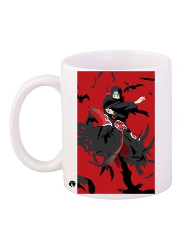 Anime Printed Coffee Mug White/Red/Black 11ounce
