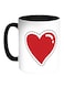 Red Heart Printed Coffee Mug White/Black 11ounce