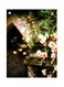 Floral Themed Metallic Plate Green/Beige/Black 20x15cm