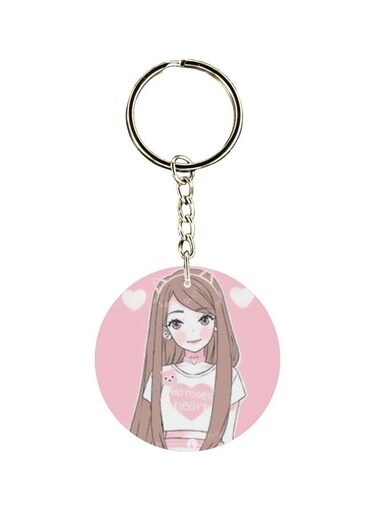 Girl Printed Keychain