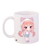 Anime Girl Printed Coffee Mug White/Pink/Blue 11ounce