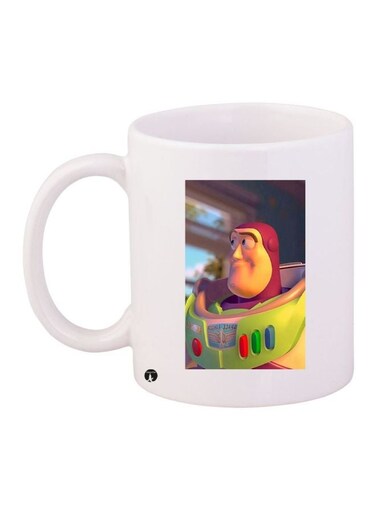 Cartoon Printed Coffee Mug White/Red/Green 11ounce