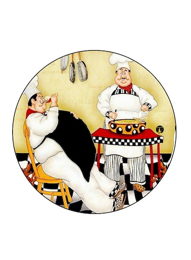 Chef Printed Fridge Magnet Multicolour 5.5 x 5.5cm