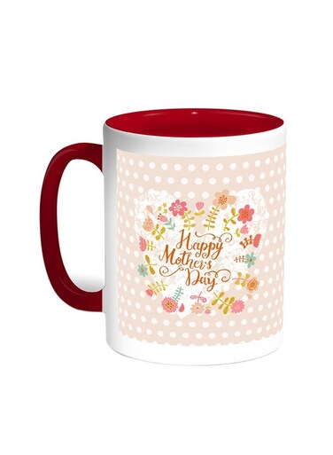 Happy Mother's Day Printed Coffee Mug Red/White 11ounce