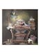 A Man With Books Themed Canvas Painting With Frame Brown/Grey/Black 50x50cm