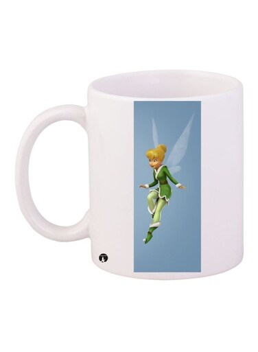 Beautiful Fairy Printed Coffee Mug White/Blue/Green 11ounce