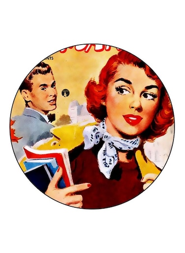 Cartoon Character Printed Fridge Magnet Red/Yellow/Brown 5.5cm