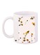 Floral Printed Coffee Mug White/Pink/Green 11ounce