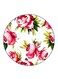 Flowers Printed Fridge Magnet Round Multicolour