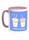 Friends Forever Printed Coffee Mug Blue/White/Pink 11ounce