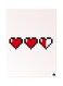Metal Plate Of Hearts Poster Pink/Black/Red