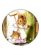 Cartoon Printed Fridge Magnet Brown/Green/White 5.5cm