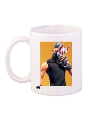 Fortnite Printed Coffee Mug White/Yellow/Black