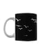 Birds Printed Mug White/Black