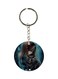 Girl With A Cat Printed Keychain