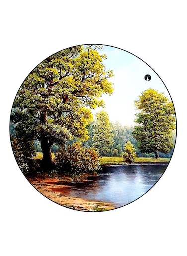 Nature Printed Fridge Magnet Green/Blue/White 5.5cm