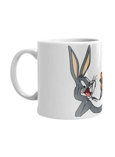 Bugs Bunny Printed Mug White/Grey/Beige Standard
